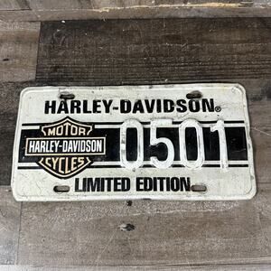 VERY RARE HARLEY DAVIDSON LIMITED EDITION LICENSE PLATE HIGHLY COLLECTIBLE #0501